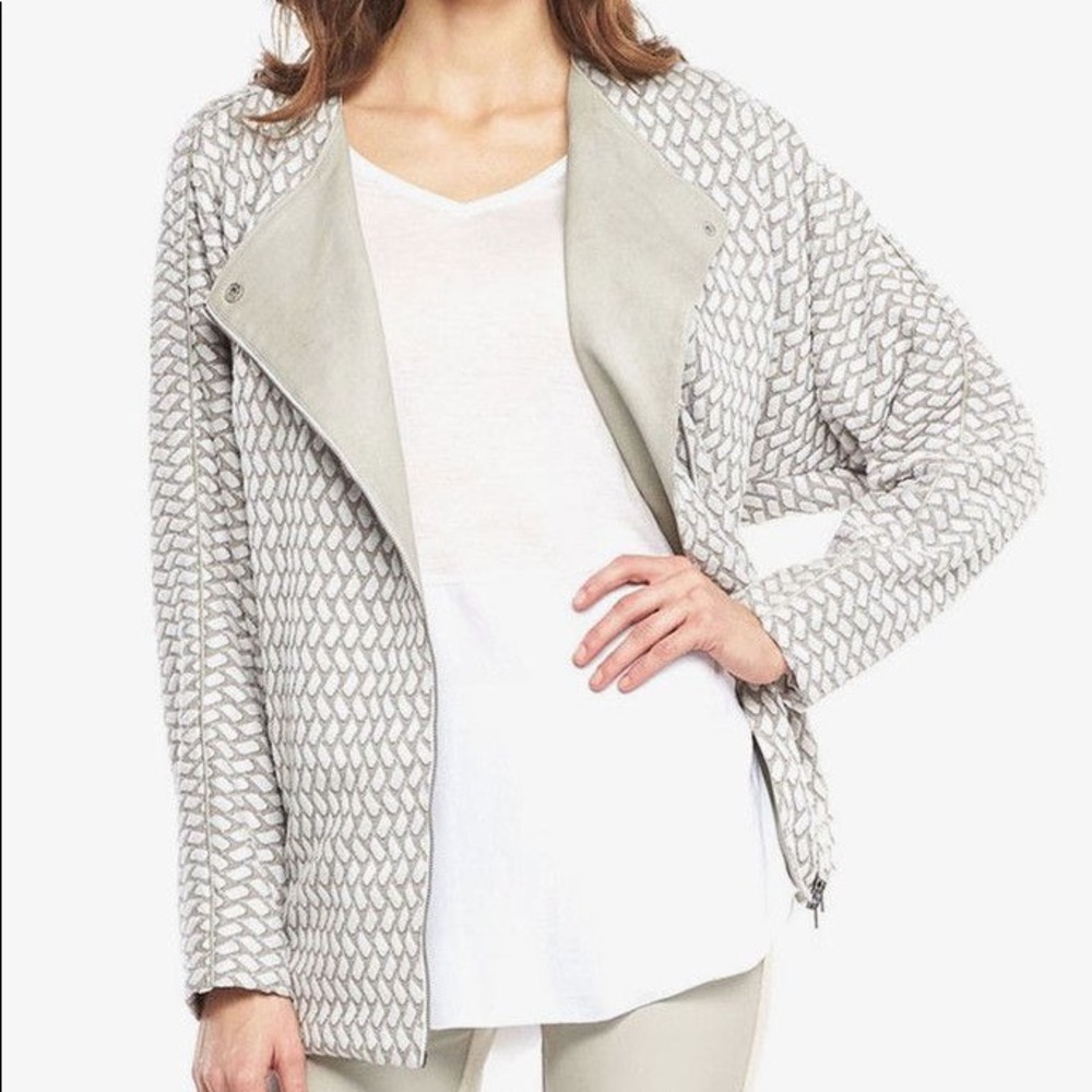 Tart Collections Leanne textured taupe jacket sz S